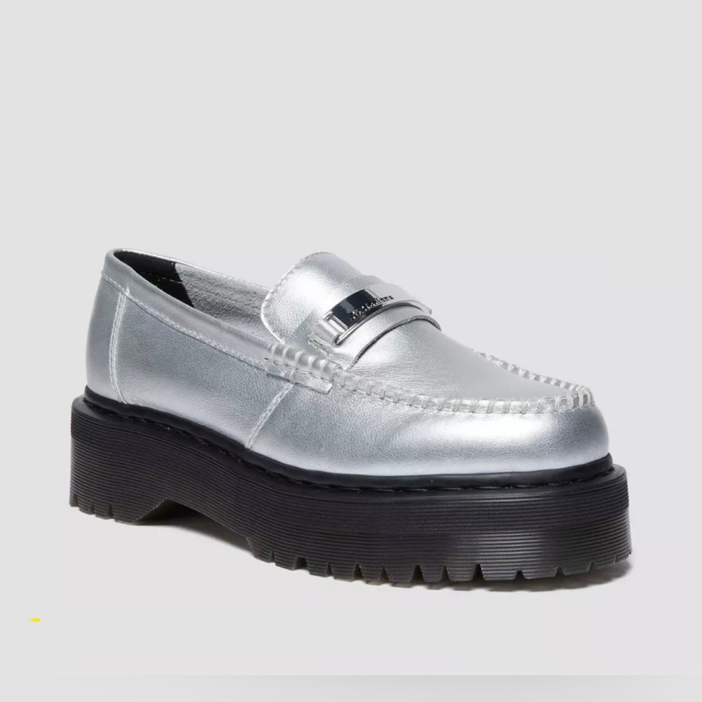 Dr. Martens Penton II Quad Metallic Leather Loafers - Size Men 7 / Women 8 - NEW